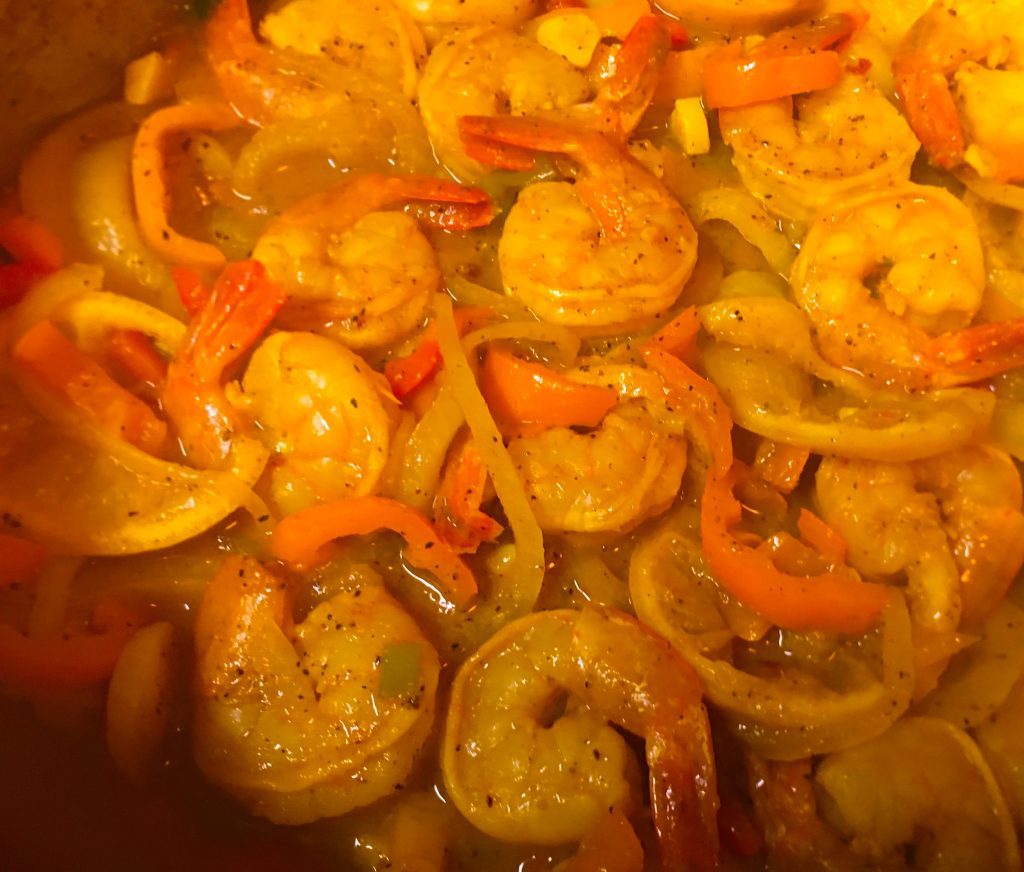 Garlic Lemon Curried Shrimp