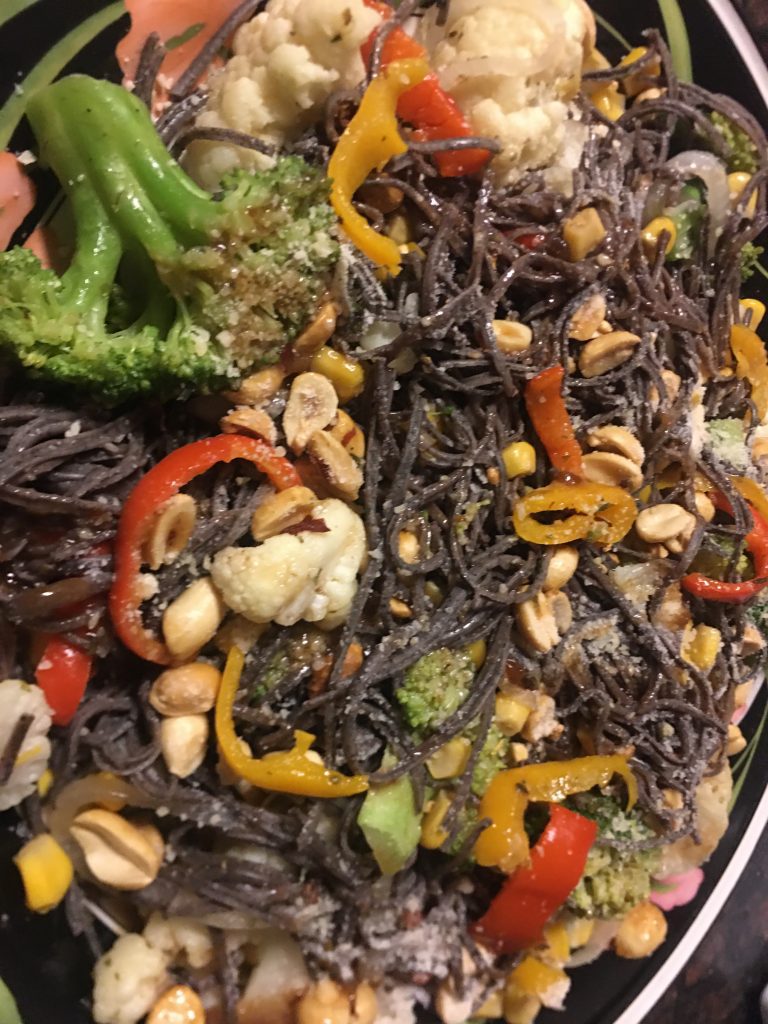 Black Soybean Pasta Vegetable Salad
