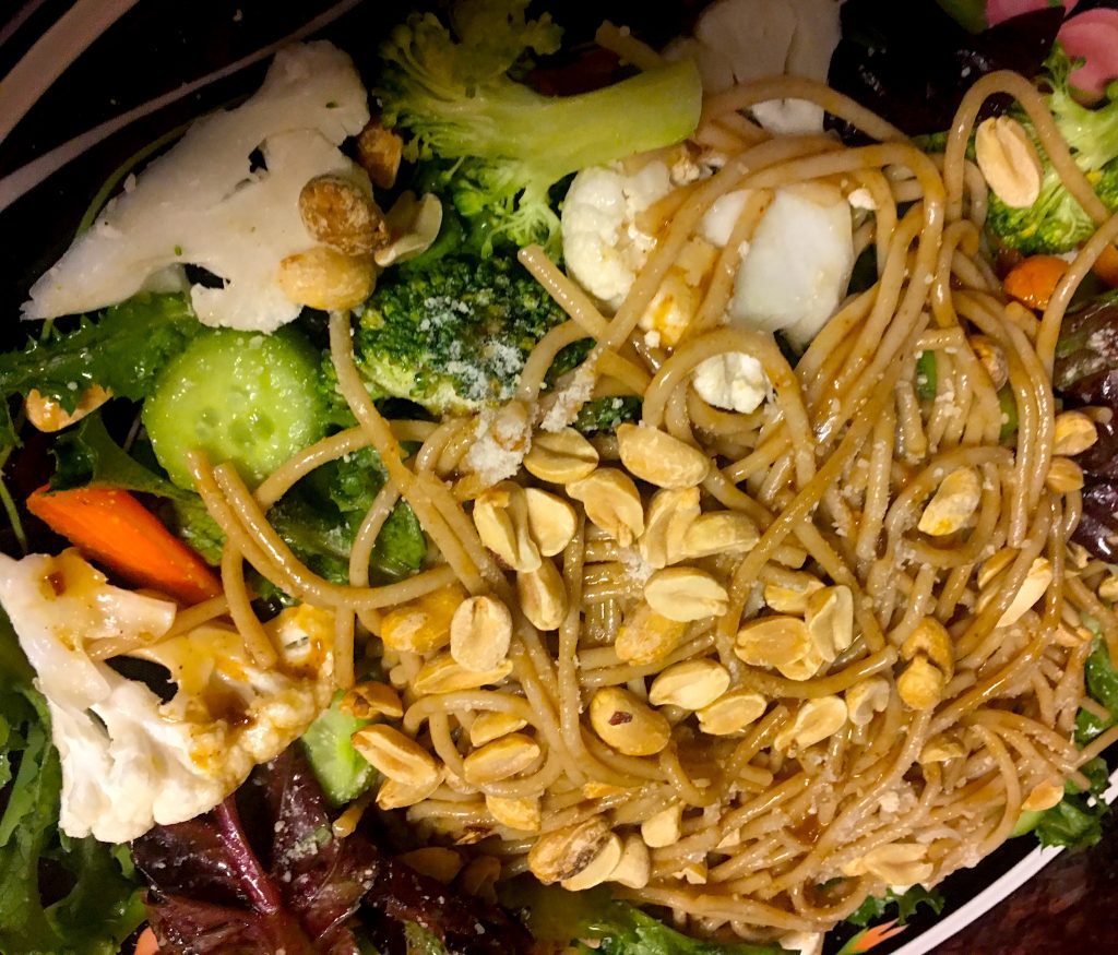 Spaghetti Vegetable Peanut Salad