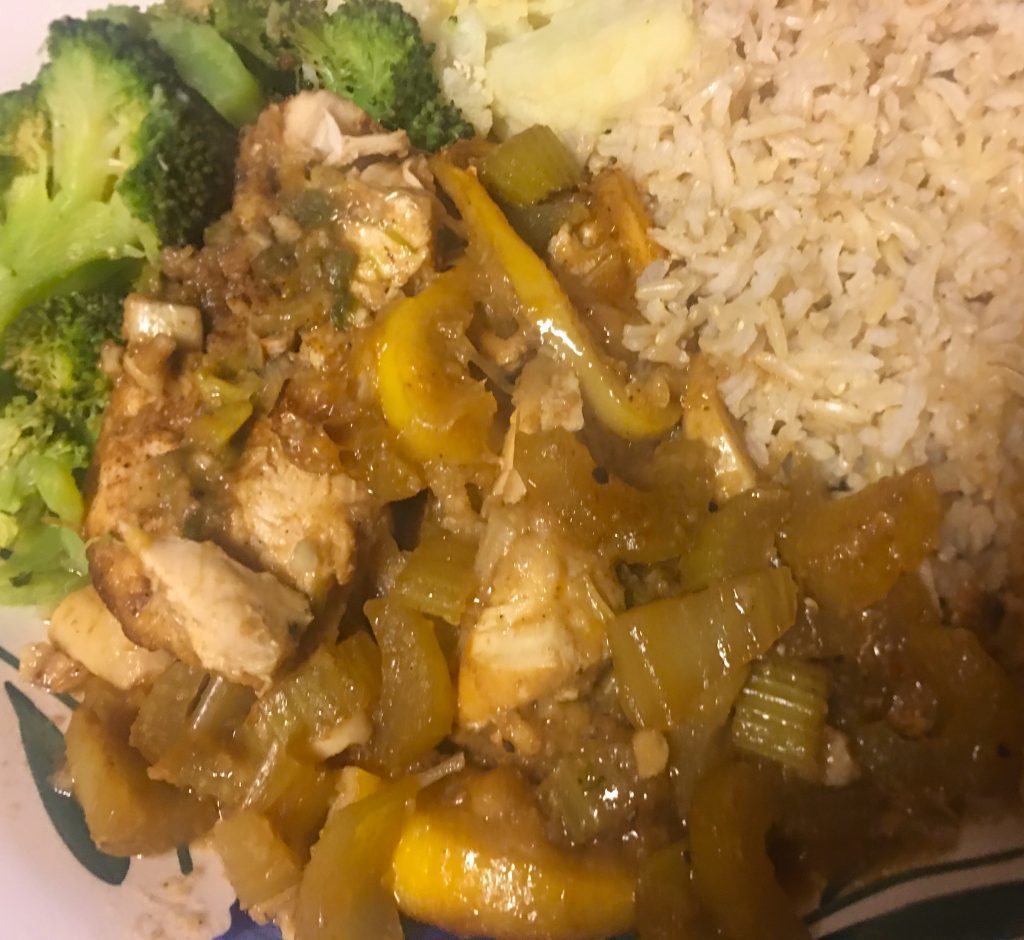 Lemon Garlic Celery Chicken Dinner