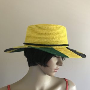 Jamaican Colors Painted Sides Narrow Brim Hat