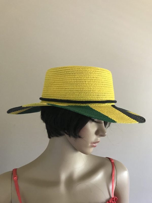 Jamaican Colors Painted Sides Narrow Brim Hat