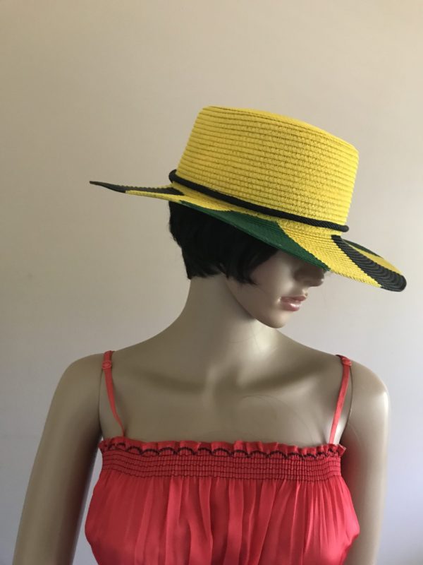 Jamaican Colors Painted Sides Narrow Brim Hat