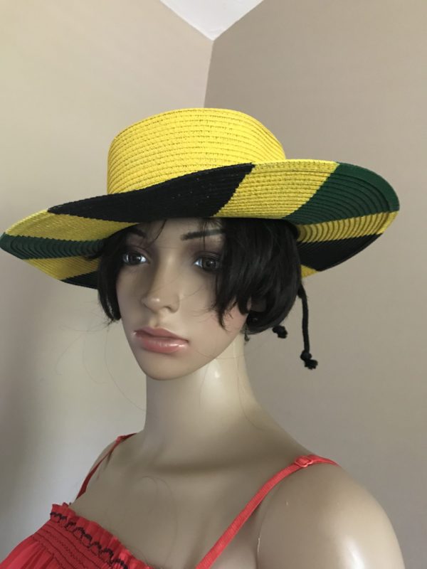 Jamaican Colors Painted Sides Narrow Brim Hat