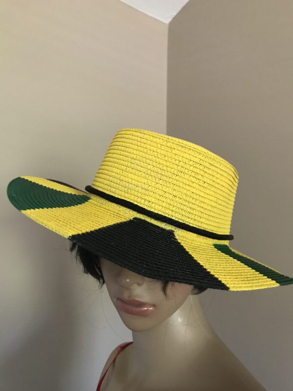 Jamaican Colors Painted Sides Narrow Brim Hat