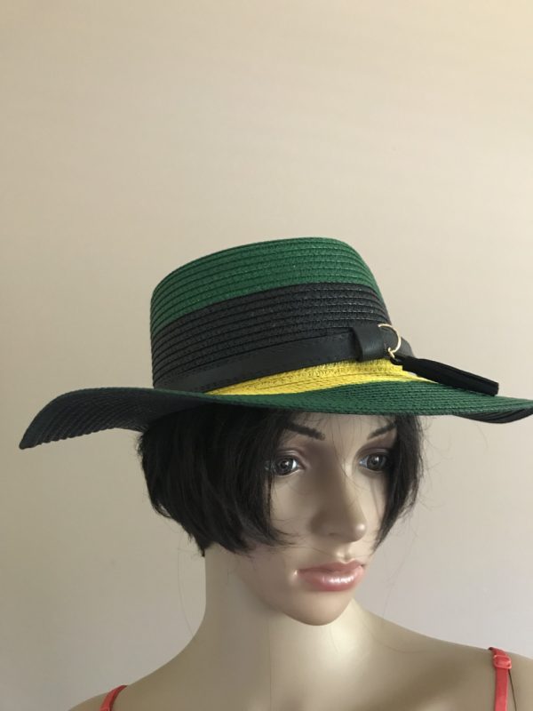 Painted Jamaican Colors Narrow Brim Sports Hat