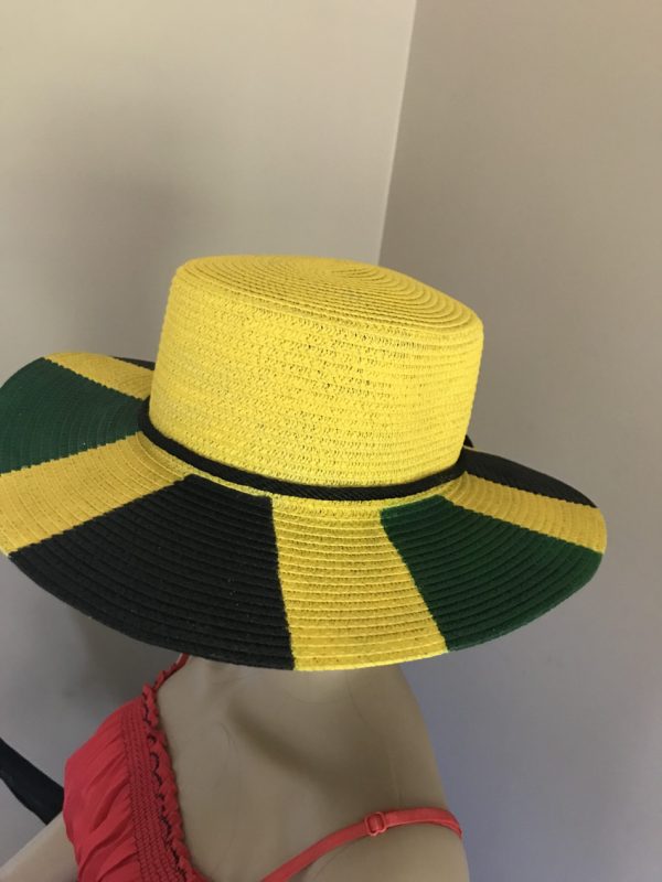 Jamaican Colors Painted Sides Narrow Brim Hat