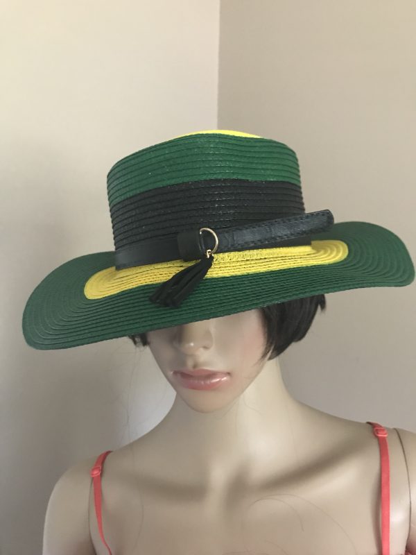 Painted Jamaican Colors Narrow Brim Sports Hat