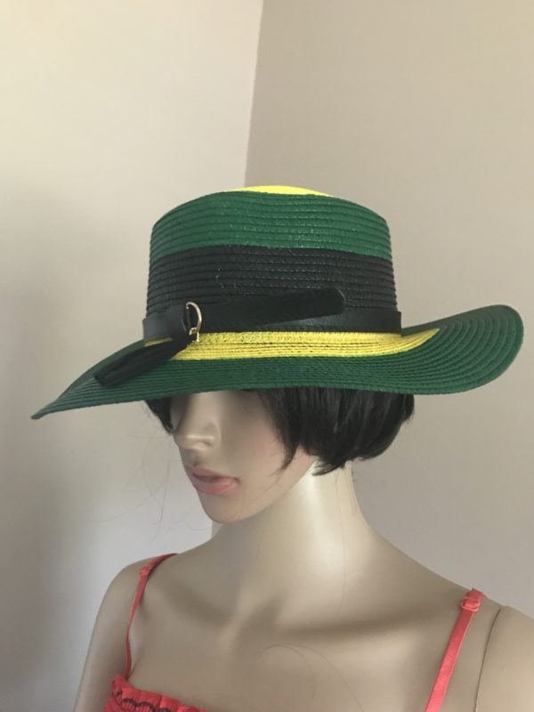 Painted Jamaican Colors Narrow Brim Sports Hat